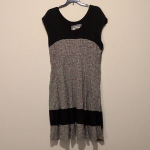 Womens Size 1X Effie's Heart Retro Print Midi Napoli Dress